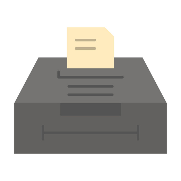 archive business data icon in flat style - Vector, Image