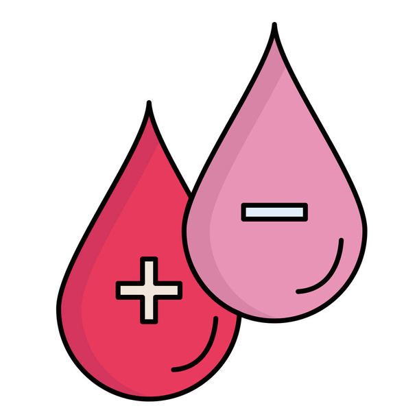 blood drop liquid icon in filled-outline style - Vector, Image