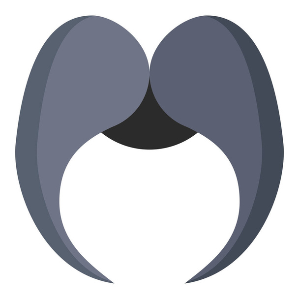 icône masculine hipster dans le style de contour rempli - Vecteur, image