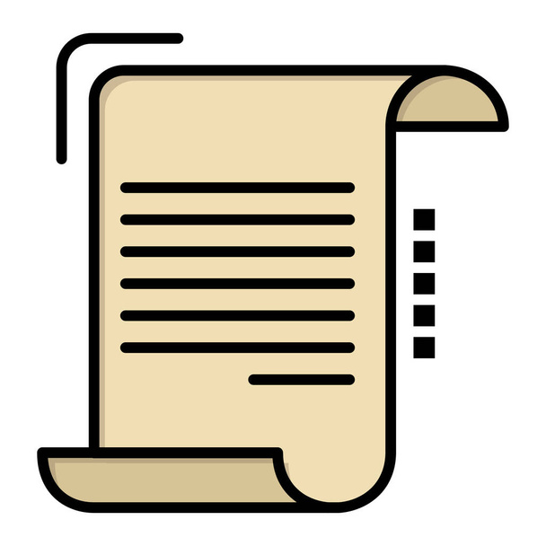 documento directrices nota icono en estilo de esquema lleno - Vector, imagen