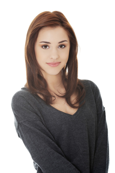 Young casual woman style. Studio portrait - Photo, image