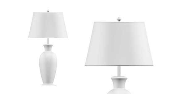 Stolní lampa mockup na bílém pozadí - 3D vykreslení - Fotografie, Obrázek