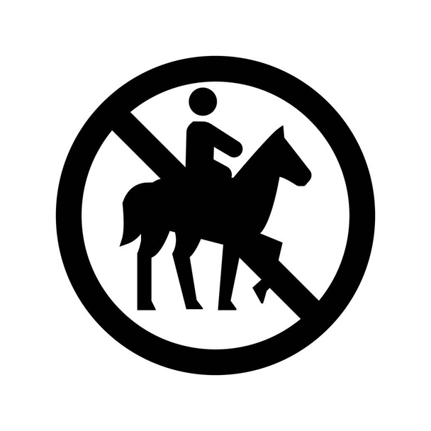 Stop Ló lovaglás Izolált Vector ikon, amely könnyen módosíthatja vagy szerkesztheti - Vektor, kép