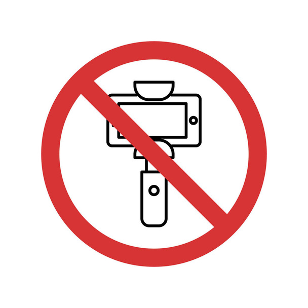 Σταμάτημα του απομονωμένου εικονιδίου διάνυσμα Selfie που μπορεί εύκολα να τροποποιήσει ή να επεξεργαστεί - Διάνυσμα, εικόνα