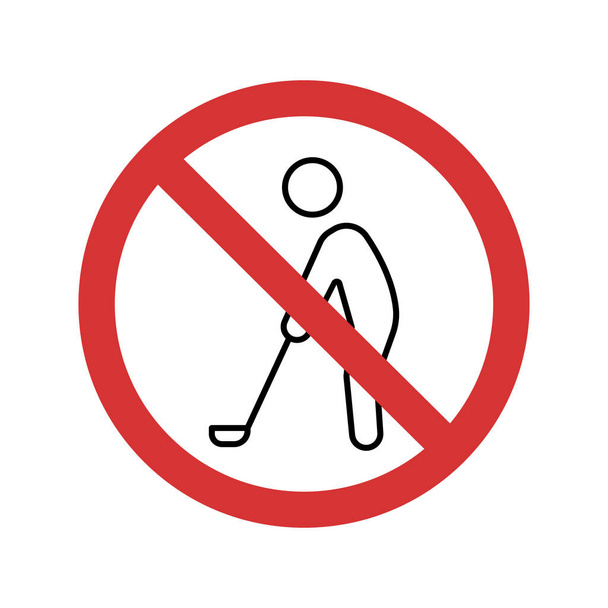 Stop Golf Elszigetelt Vector ikon, amely könnyen módosíthatja vagy szerkesztheti - Vektor, kép