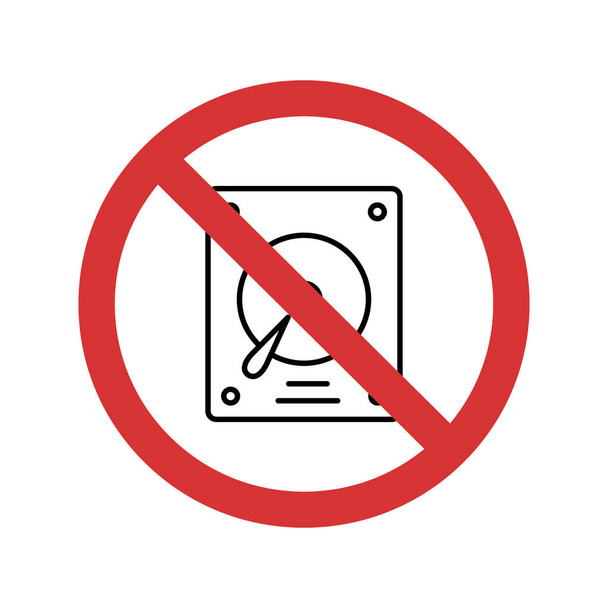 Stop Hard disk Isolated Vector icon which can easily modify or edit - Vector, Image