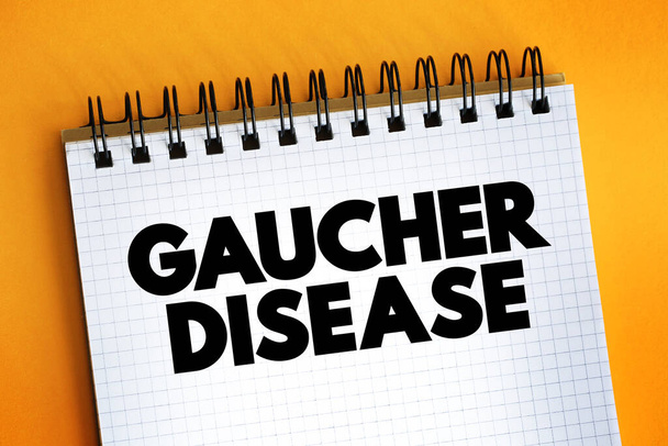 Gaucherova choroba text citát na notepad, lékařský koncept backgroun - Fotografie, Obrázek
