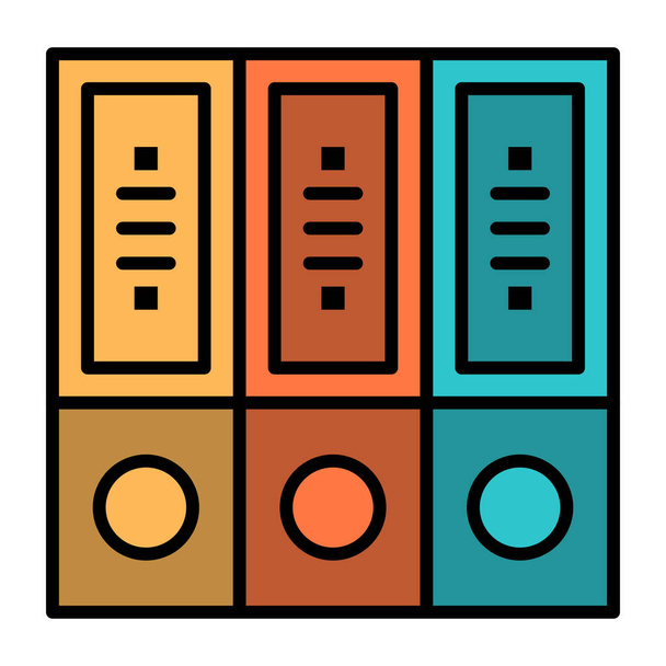 ikona archiwizacji bazy danych w stylu filled-outline - Wektor, obraz