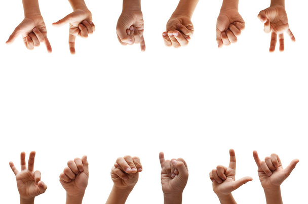 Lenguaje de señas americano familiar
 - Foto, Imagen