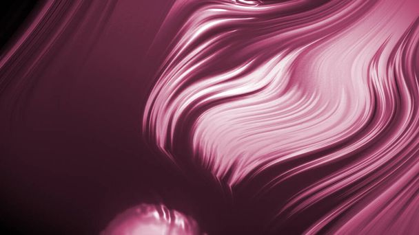 Abstract deep red background with waves luxury. 3d illustration, 3d rendering. - Photo, Image