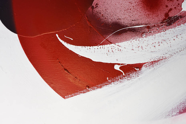 Expressive abstract background composition of red and white colors - Photo, Image