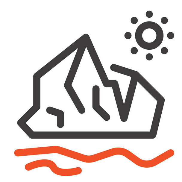 екологічне середовище іконка льоду в контурному стилі
 - Вектор, зображення