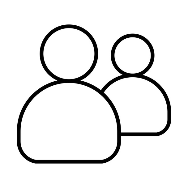 friends group team icon in outline style - Vektor, Bild