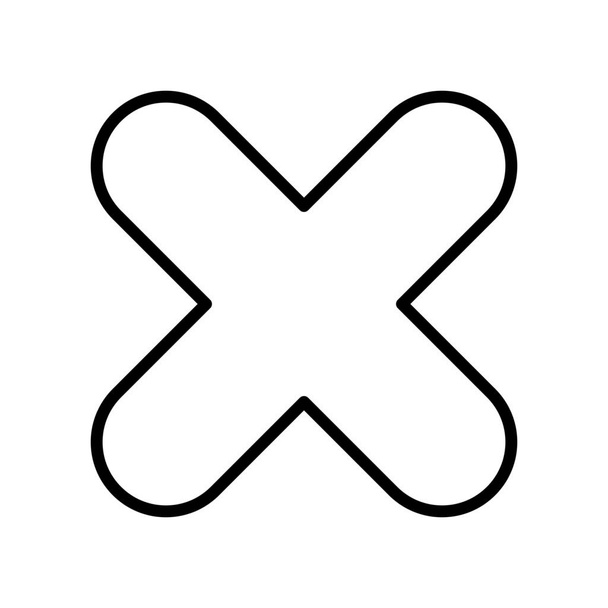 скасувати піктограму закритого хреста у стилі контур
 - Вектор, зображення