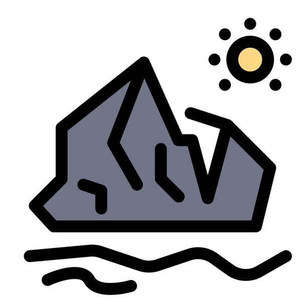 ecology environment ice icon in filled-outline style - Vector, Image