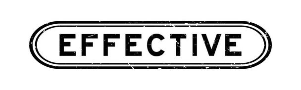 Grunge černé efektivní slovo gumové razítko na bílém pozadí - Vektor, obrázek