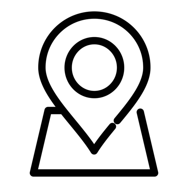 location map marker icon in outline style - Vector, Image