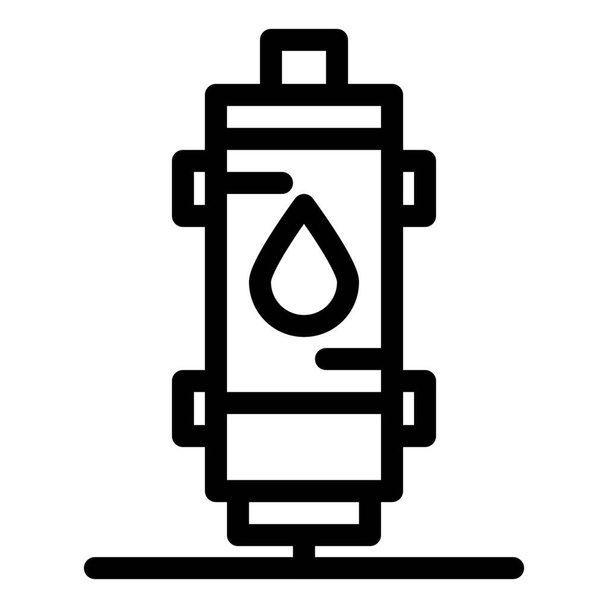gas geyser heat icon in outline style - Vector, imagen