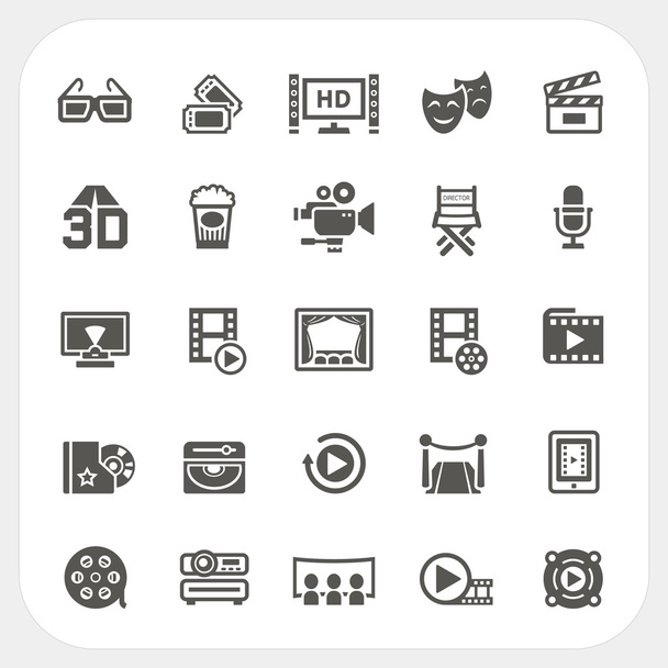 conjunto de iconos de película
 - Vector, imagen