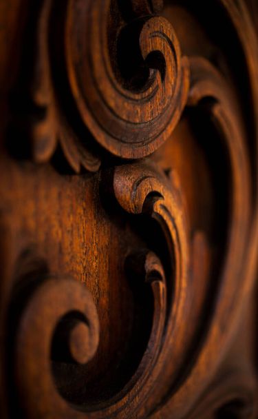 Detalhes abstratos da mobília de madeira vintage. - Foto, Imagem