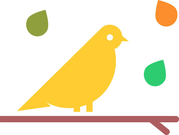 bird. web icon simple illustration - Vektor, Bild