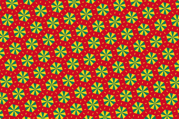 Simple geometric pattern in the colors of the national flag of Cameroon - Photo, Image