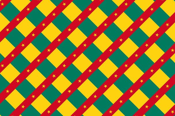 Padrão geométrico simples nas cores da bandeira nacional dos Camarões - Foto, Imagem