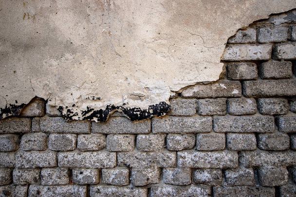 Wandtextur. Vintage-Grunge-Putz oder Beton-Stuck-Oberfläche. Alter Rohstein auf Zementmuster Wandhintergrund. Abstraktes Webbanner. Kopierraum - Foto, Bild