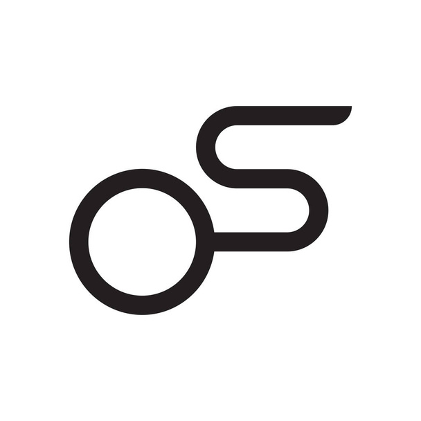 os initial letter vector logo - Vector, Image