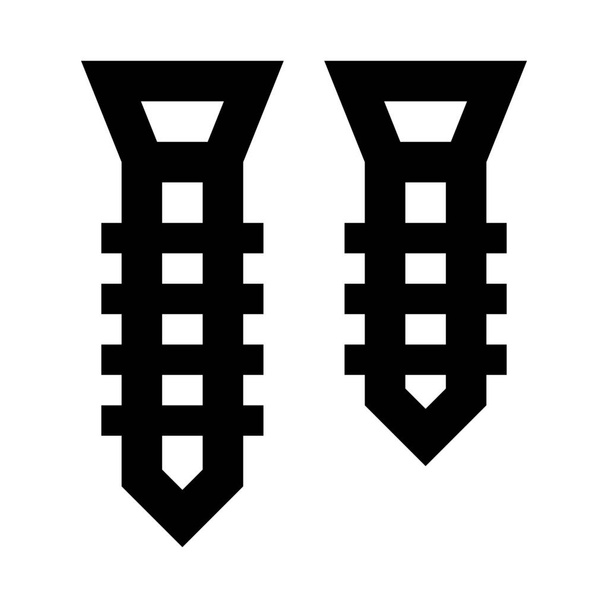 строительные крепежные винты значок в стиле абрис - Вектор,изображение