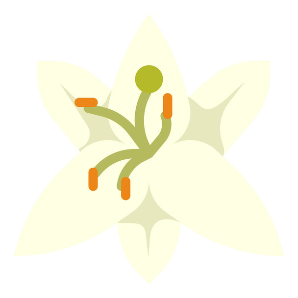 Düz kokulu aroma çiçeği ikonu - Vektör, Görsel