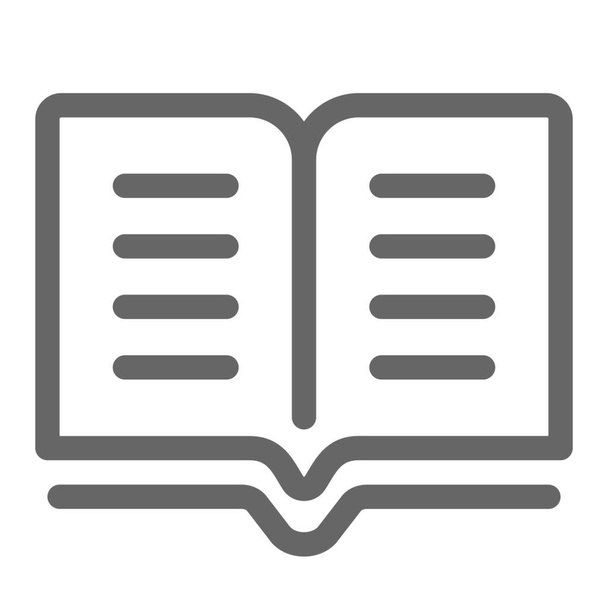 book education knowledge icon in Outline style - ベクター画像