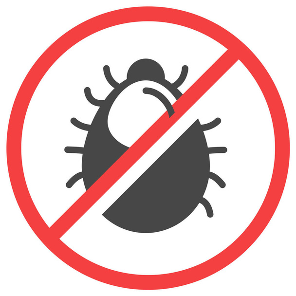 exterminador ícone de inseto pulga em estilo sólido - Vetor, Imagem