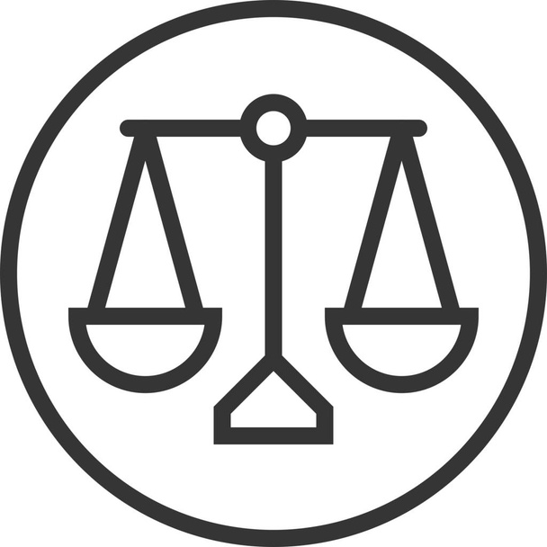 equilibrio marca defensor de la igualdad icono en el estilo Esquema - Vector, imagen
