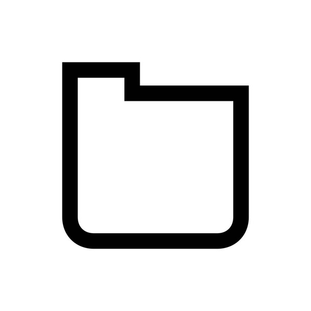 ícone de organização de pasta em branco no estilo de esboço - Vetor, Imagem