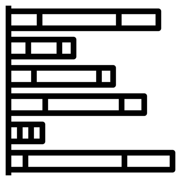 ícone de gráfico de bancada de barra no estilo de esboço - Vetor, Imagem