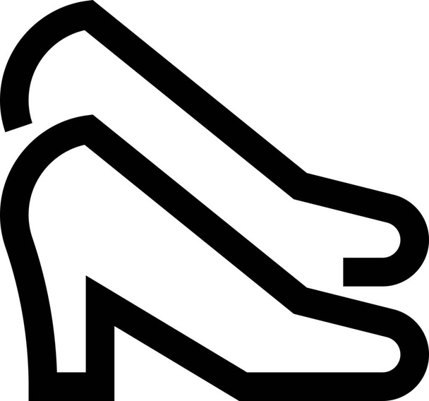 scarpe con tacco icona in stile Outline - Vettoriali, immagini
