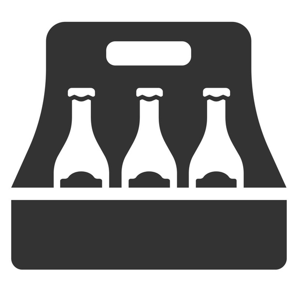 ikona alkoholického nápoje v pevném stylu - Vektor, obrázek