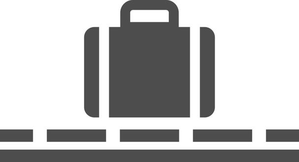 icona della cintura bagaglio in stile Solid - Vettoriali, immagini