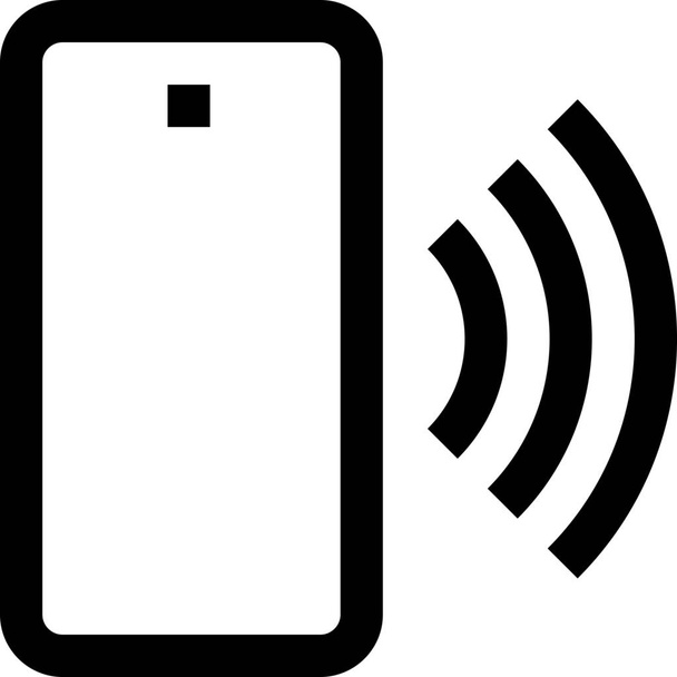 cell mobile phone icon in Outline style - Vector, Image