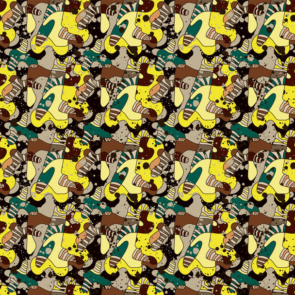 Psychedelic abstract colorful unusual seamless pattern - Vektori, kuva