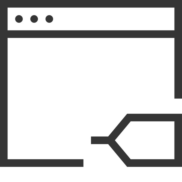 значок дизайну комп'ютера браузера у стилі контур
 - Вектор, зображення