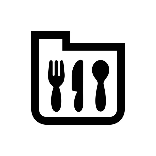 folder organize recipes icon in Outline style - Vector, Image