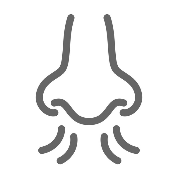 Иконка дыхания носа - Вектор,изображение