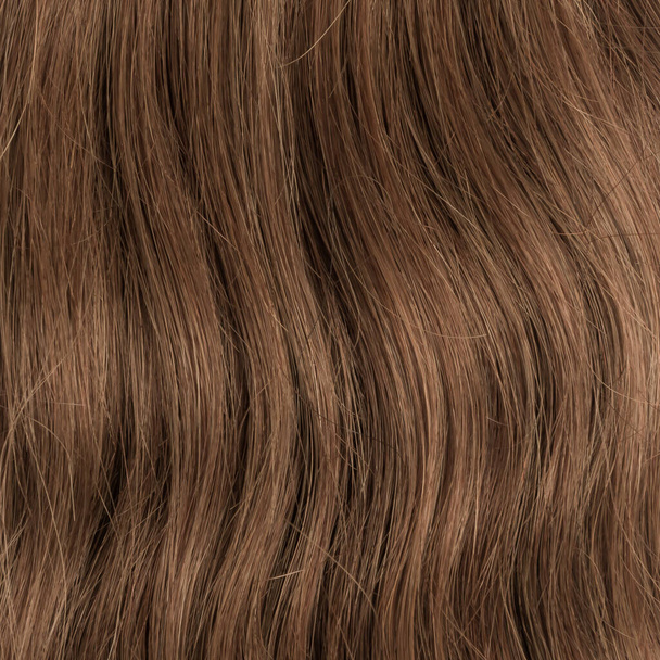 Parrucca di capelli umani su un manichino. Vista posteriore. Bruna. Capelli lisci - Foto, immagini