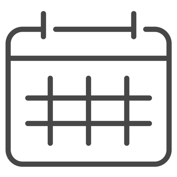 calendario check-in check-out icono en el estilo de esquema - Vector, Imagen