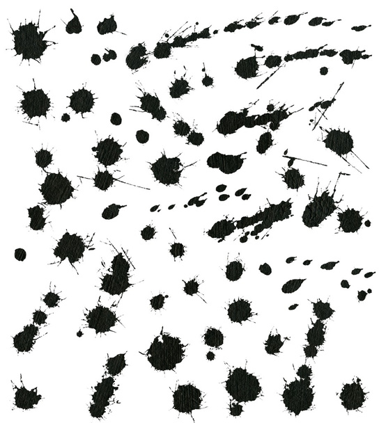 aantal verschillende inkt splatter - Foto, afbeelding
