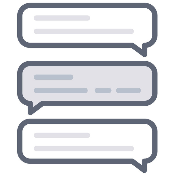 Chat-Kommentar-Feedback-Symbol im Stil ausgefüllter Umrisse - Vektor, Bild