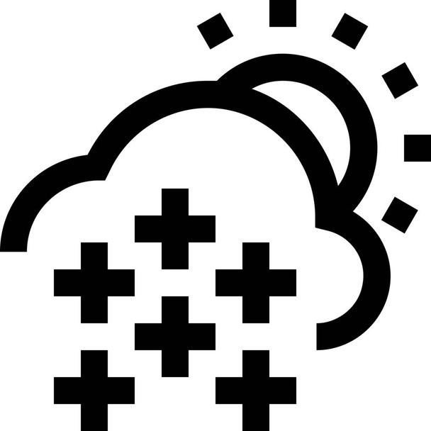 cloud condition forecast icon in Outline style - Vector, Image