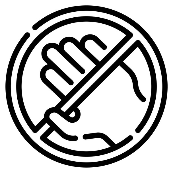 forbidden gesture hand icon - Вектор, зображення